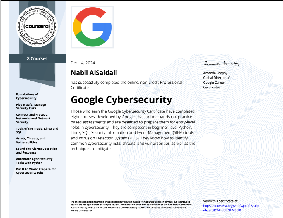 Google Cypersecurity